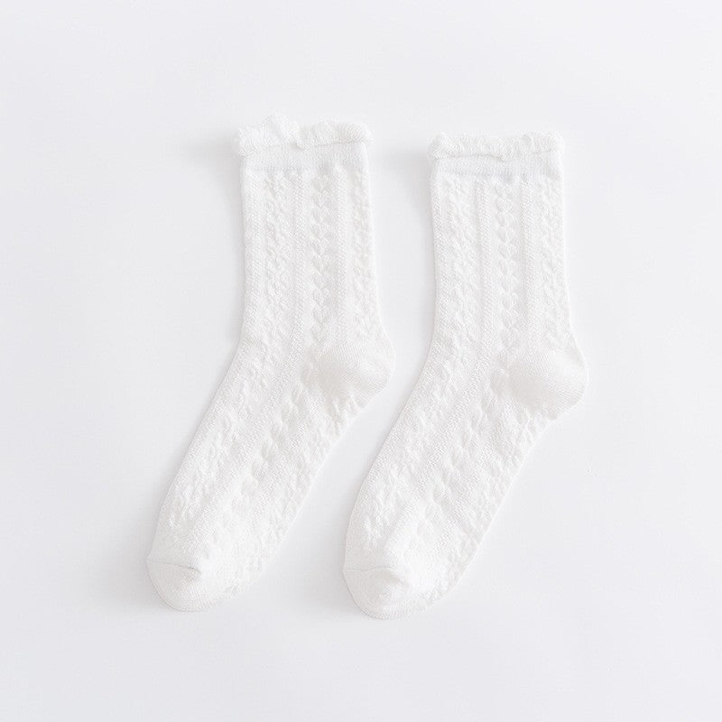White Short Crew Sock