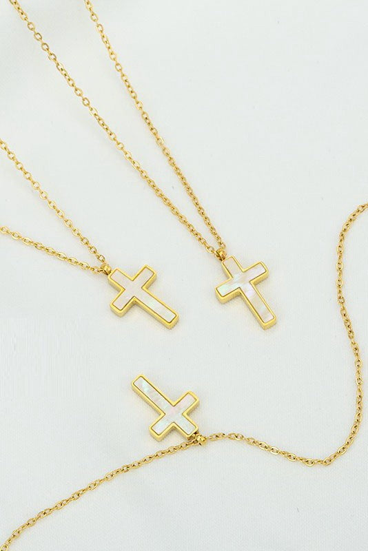 Shell Cross Necklace