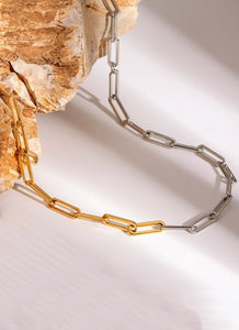 Mixed Metal Paperchain Necklace