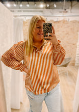 Load image into Gallery viewer, Texas Striped Satin Top