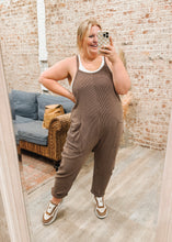 Load image into Gallery viewer, Kacey Ribbed Jumpsuit In Brown
