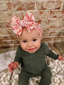 Candy Cane Headwrap Bow