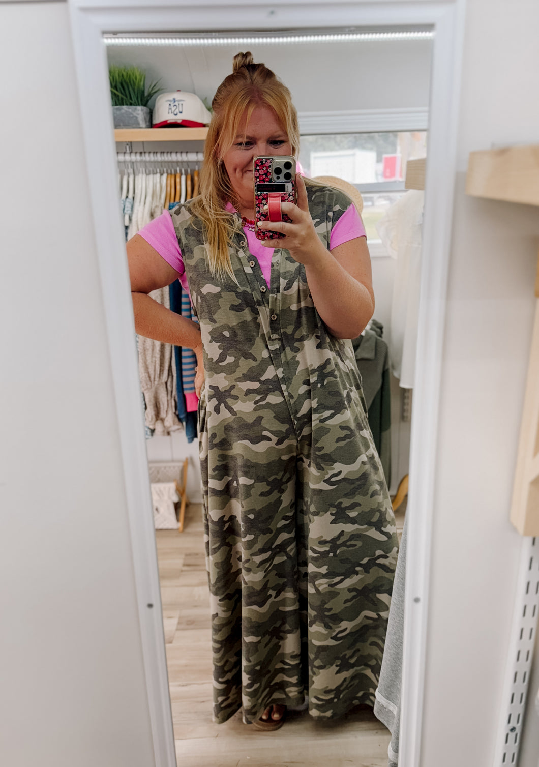 Camo Wide Leg Jumpsuit
