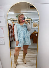 Load image into Gallery viewer, Denim Leopard Romper
