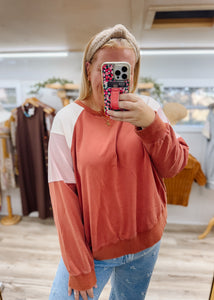 Colorblock Pullover Sweatshirt