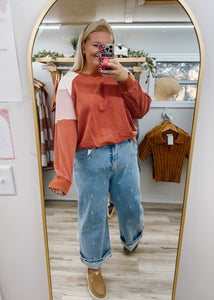 Colorblock Pullover Sweatshirt