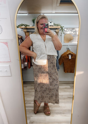 Leopard Midi Skirt