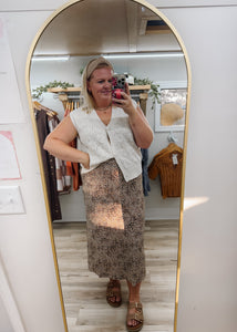 Leopard Midi Skirt