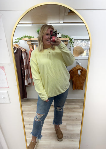 Corded Crew in Banana Yellow