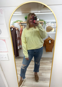 Corded Crew in Banana Yellow