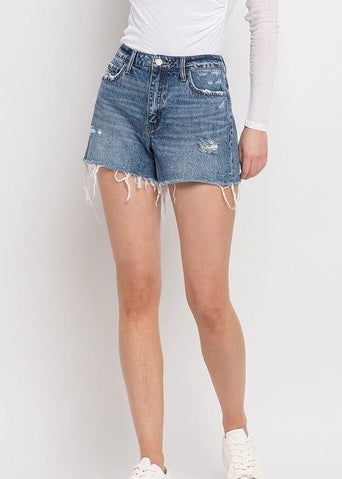 Medium Wash Vervet Denim Short