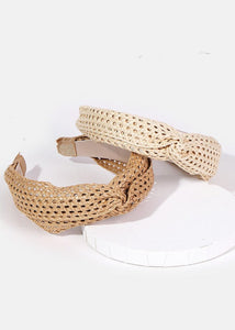 Knotted Straw Headband