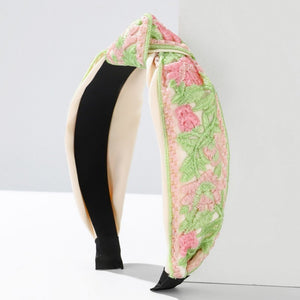 Floral Embroidered Headband