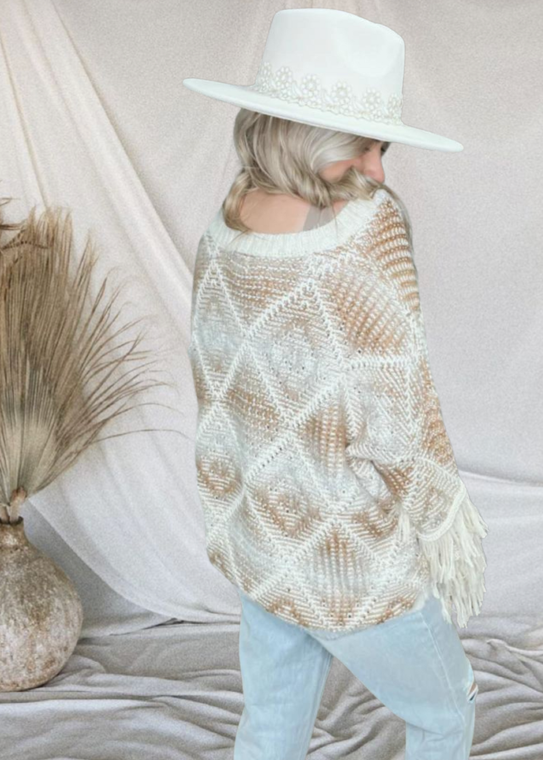 Spread Your Wings Fringe Sweater