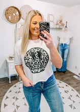 Load image into Gallery viewer, Leopard Smiley Cropped Tee