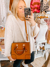 Load image into Gallery viewer, Cognac and Gold Crossbody