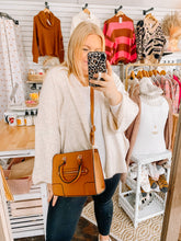 Load image into Gallery viewer, Cognac and Gold Crossbody