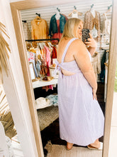 Load image into Gallery viewer, Lilac Gingham Midi Dress
