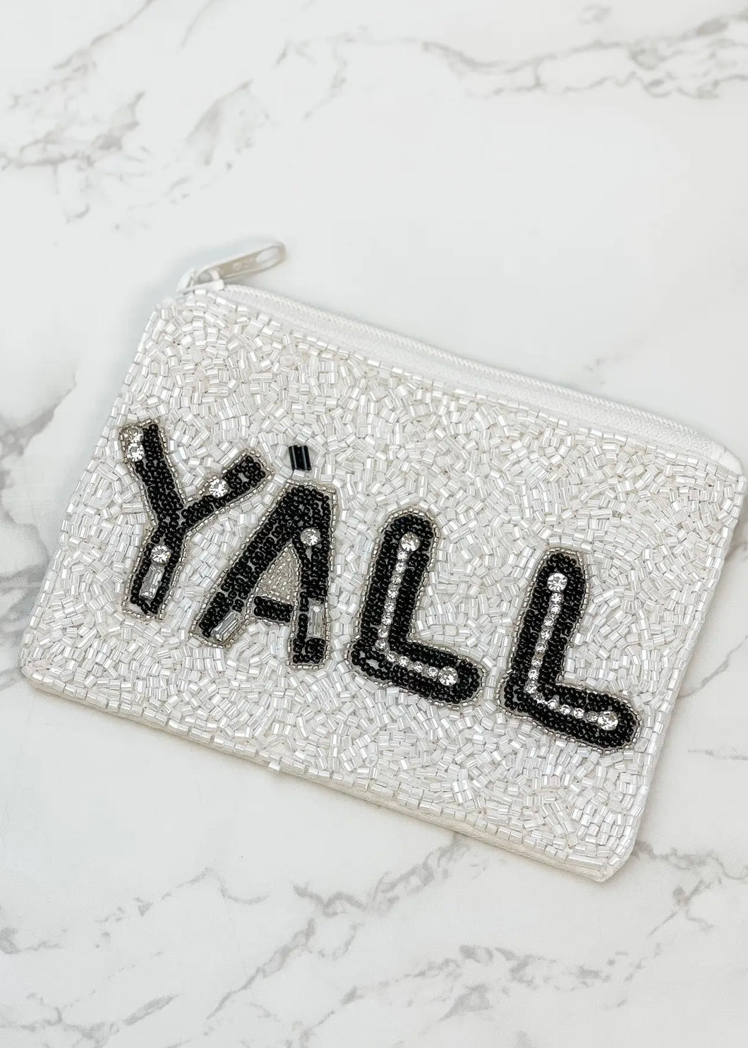 Y’all Beaded Zip Pouch