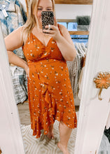 Load image into Gallery viewer, Sunset Sky Floral Wrap Dress