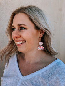Valentine Leopard Clay Earring